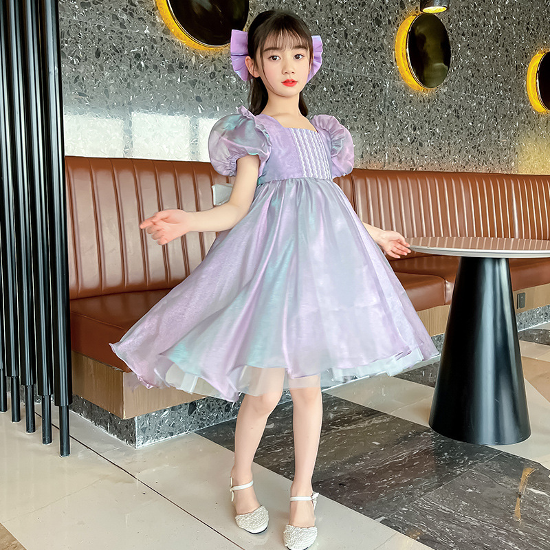 Baby Girl Flower Big Bow Dress Kids Bridemaid Wedding Dresses For Children Ball Gowns Girls Birthday Party Wear Elegant Frocks alx