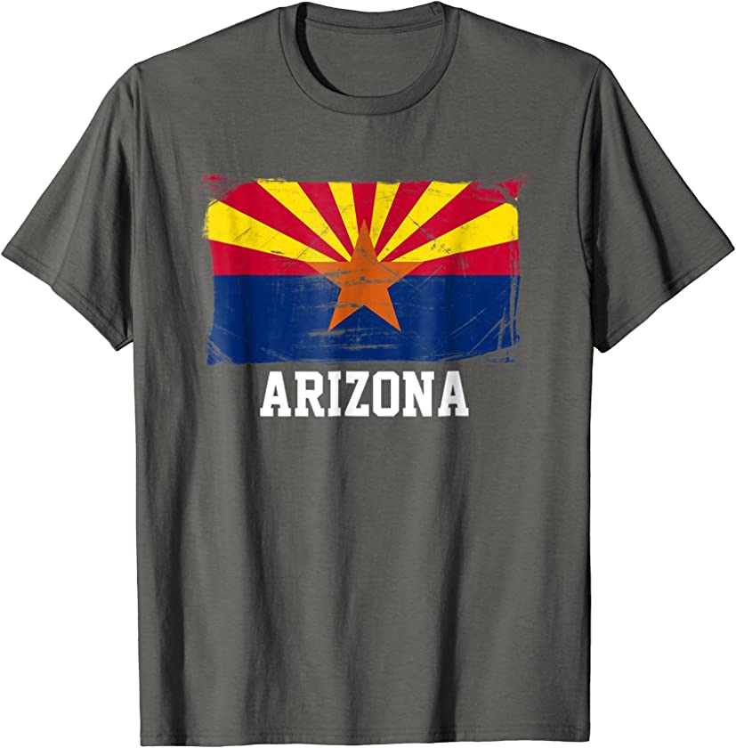 Arizona United States Vintage Distressed Flag T Shirt