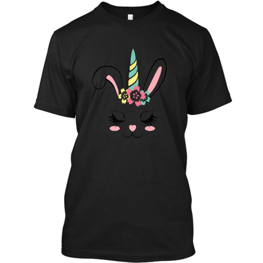 Bunnycorn Easter Bunny Rabbit Face Unicorn Kids T Shirt Gift Custom Ultra Cotton