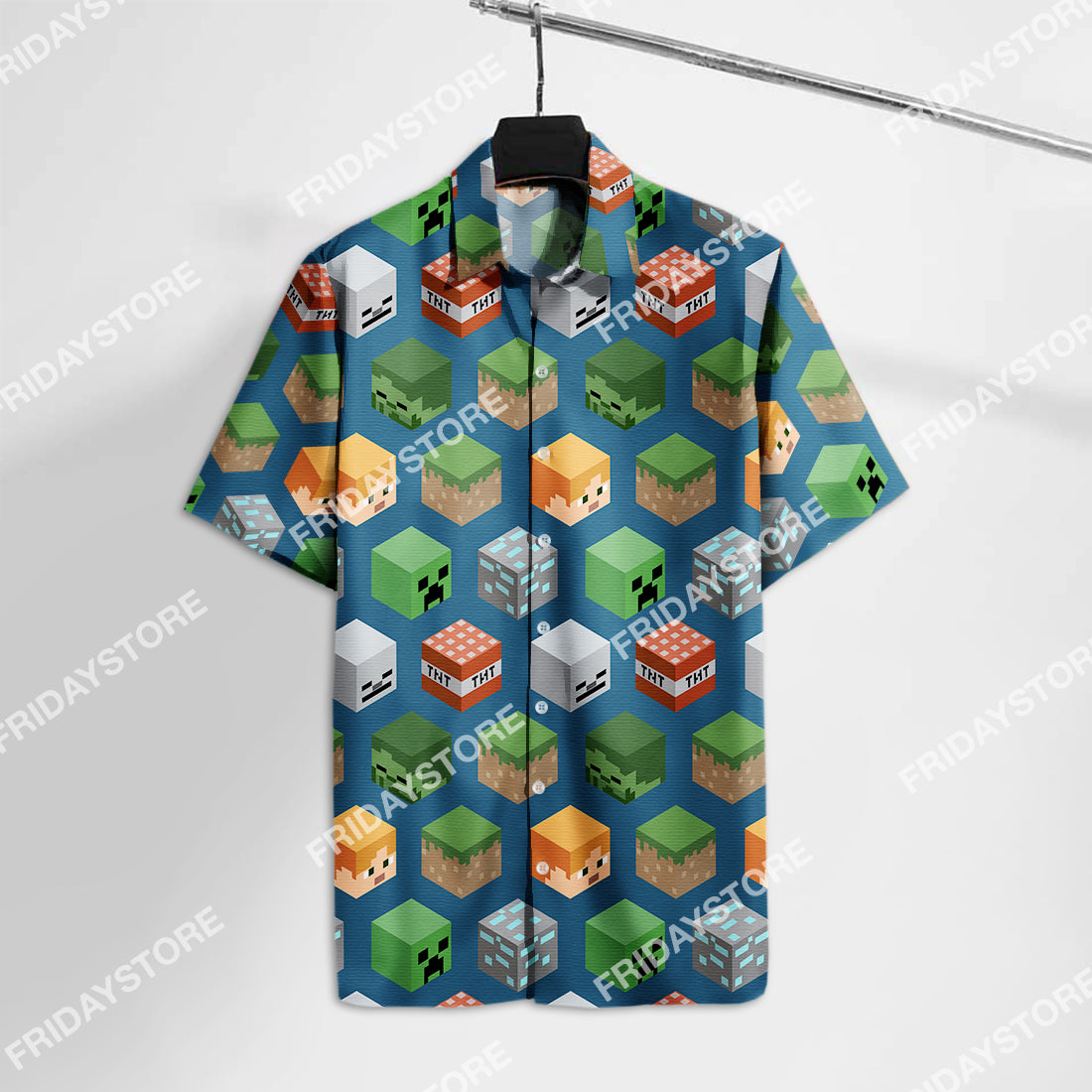 Mcraft Hawaii Shirt Games Isometric Tshirt Aloha Ha21726