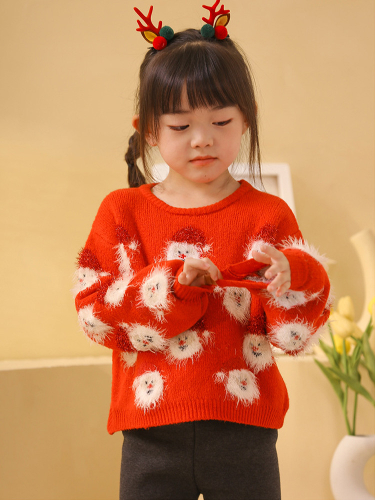 Christmas Sweater Women 2023 New Year’s Autumn Winter Santa Claus Knitwears Family Couples Baby Casual Xmas Pullovers pull femme alx