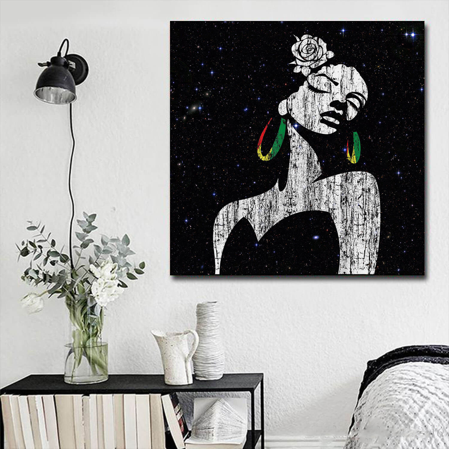 African American Canvas Prints Afro Diva Black Girl Magic Africa Natural Melanin African Inspired Room Decor WBG2489