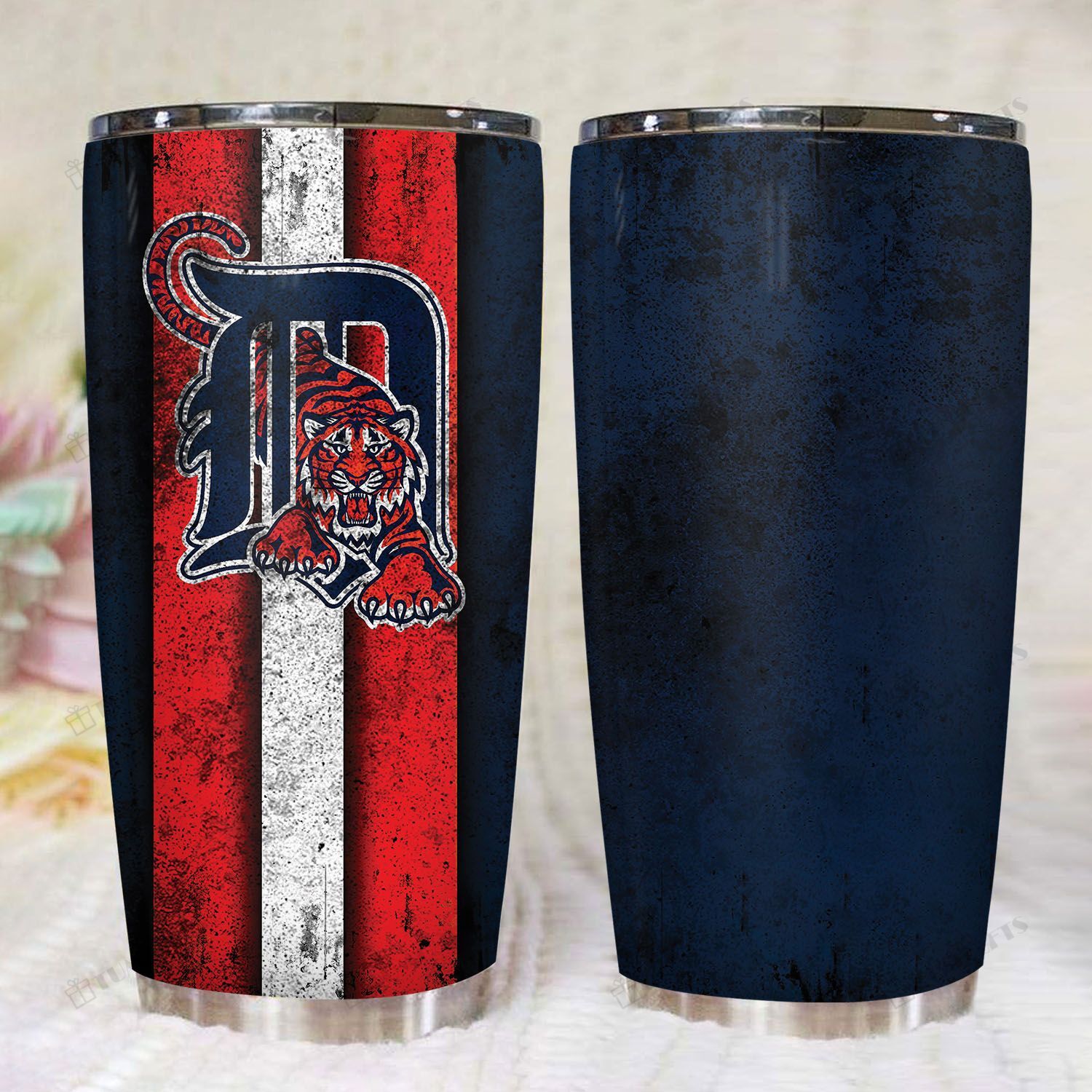 Detroit Tigers Baseball Grunge Style 20Oz Stainless Steel Tumbler