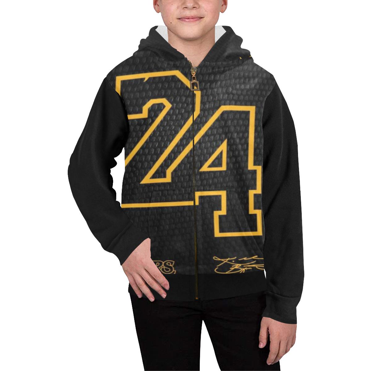 Kobe Bryant Kids’ All Over Print Full Zip Hoodie