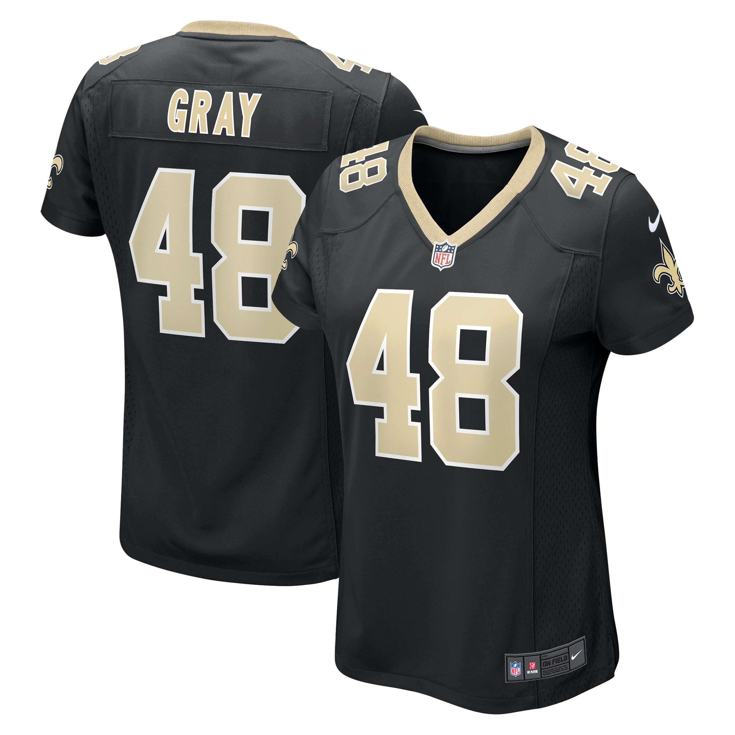 Women’s New Orleans Saints J.T. Gray Black Game Jersey