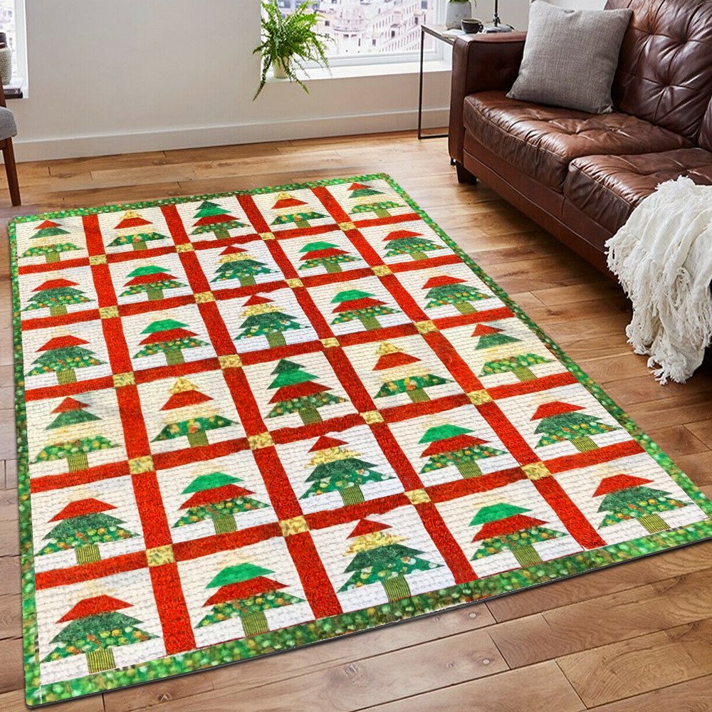 Christmas Tree Rug, Christmas Penguin Printing Floor Mat Carpet, Christmas Area Rug, Christmas Rug, Gifts For Christmas