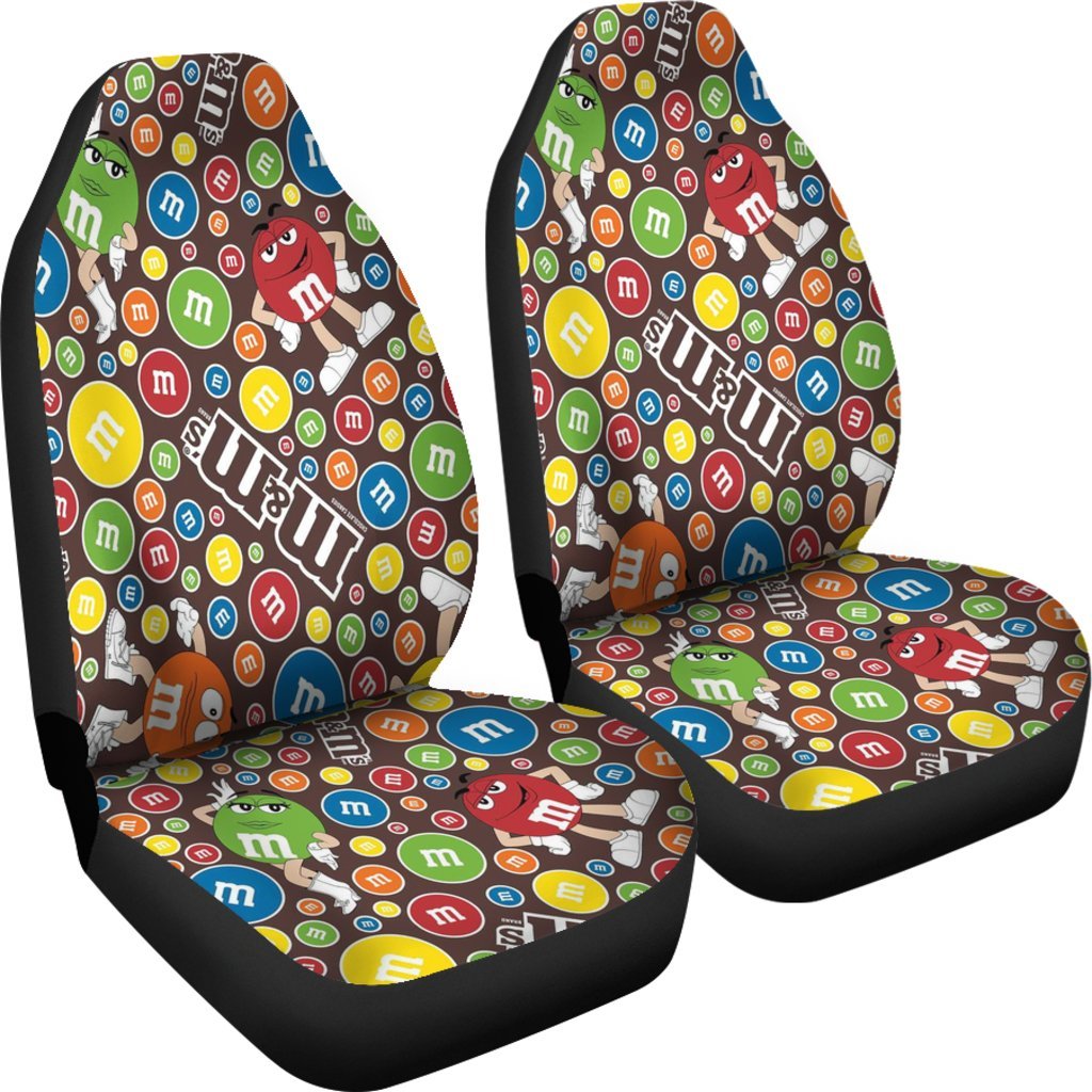 M&M Chocolate Candy Pattern 1 Car Seat Covers Car Accessories Decoration