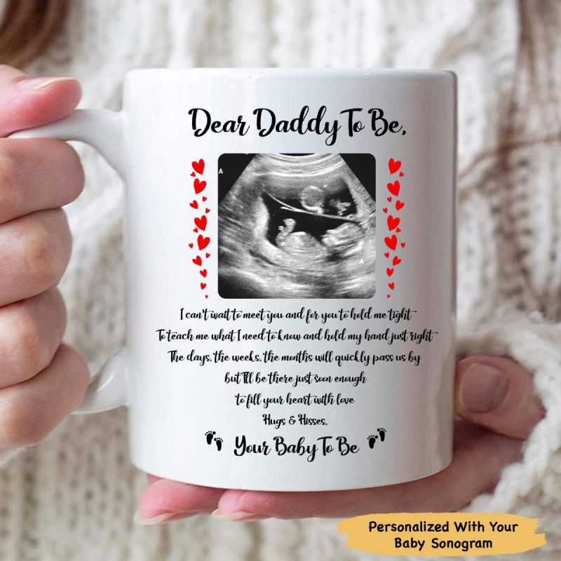 Personalized Dear Daddy To Be I’Ll Be There Soon Mug Gift For Dad