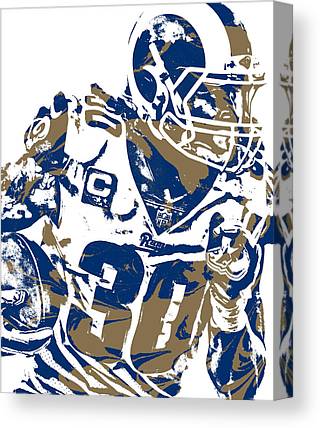 Todd Gurley Los Angeles Rams Pixel Art 25 Joe Hamilton Canvas Print