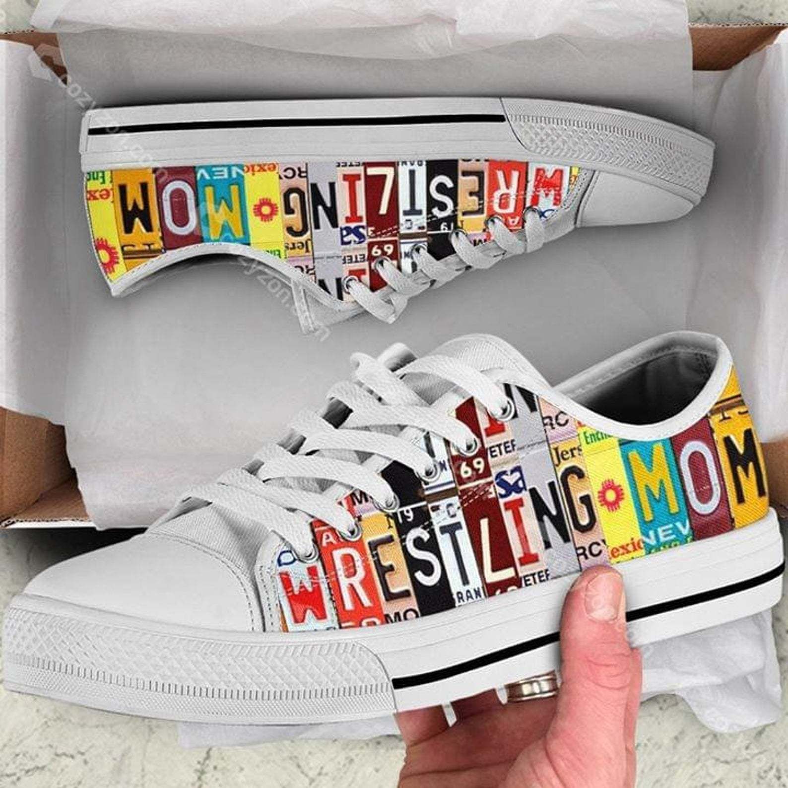 Wrestling Mom Mother’s Day Gift Low Top Shoes