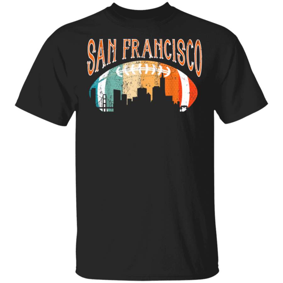 Retro San Francisco Football Fan Vintage City Skyline TShirt