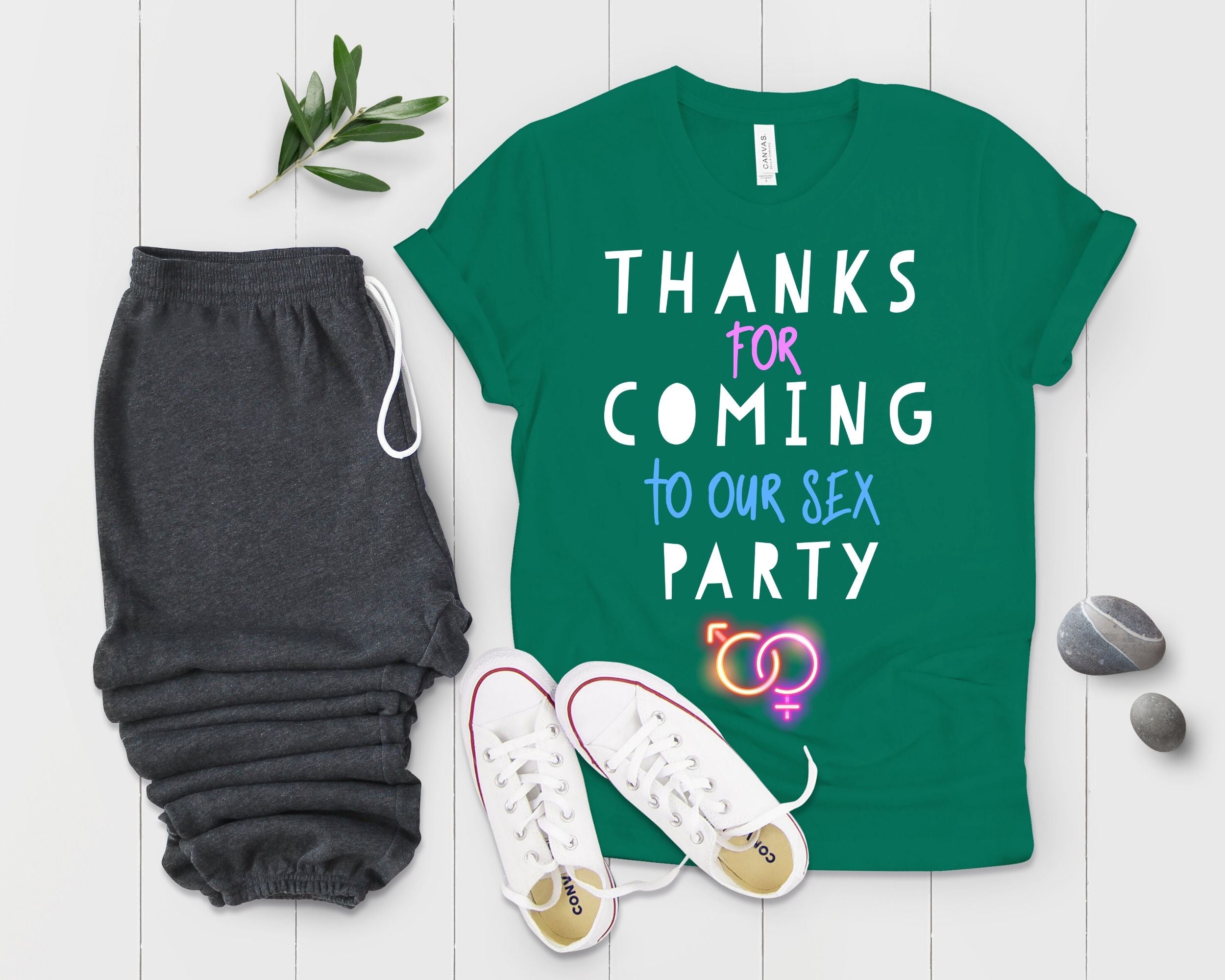 Thanks For Coming Into Our Sex Party Funny Gender Reveal Shirt