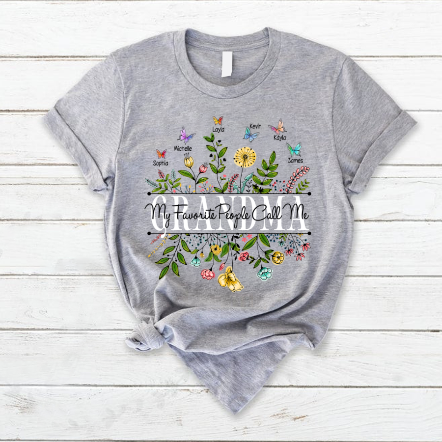 My Favorite People Call Me Grandma Flower T-Shirt