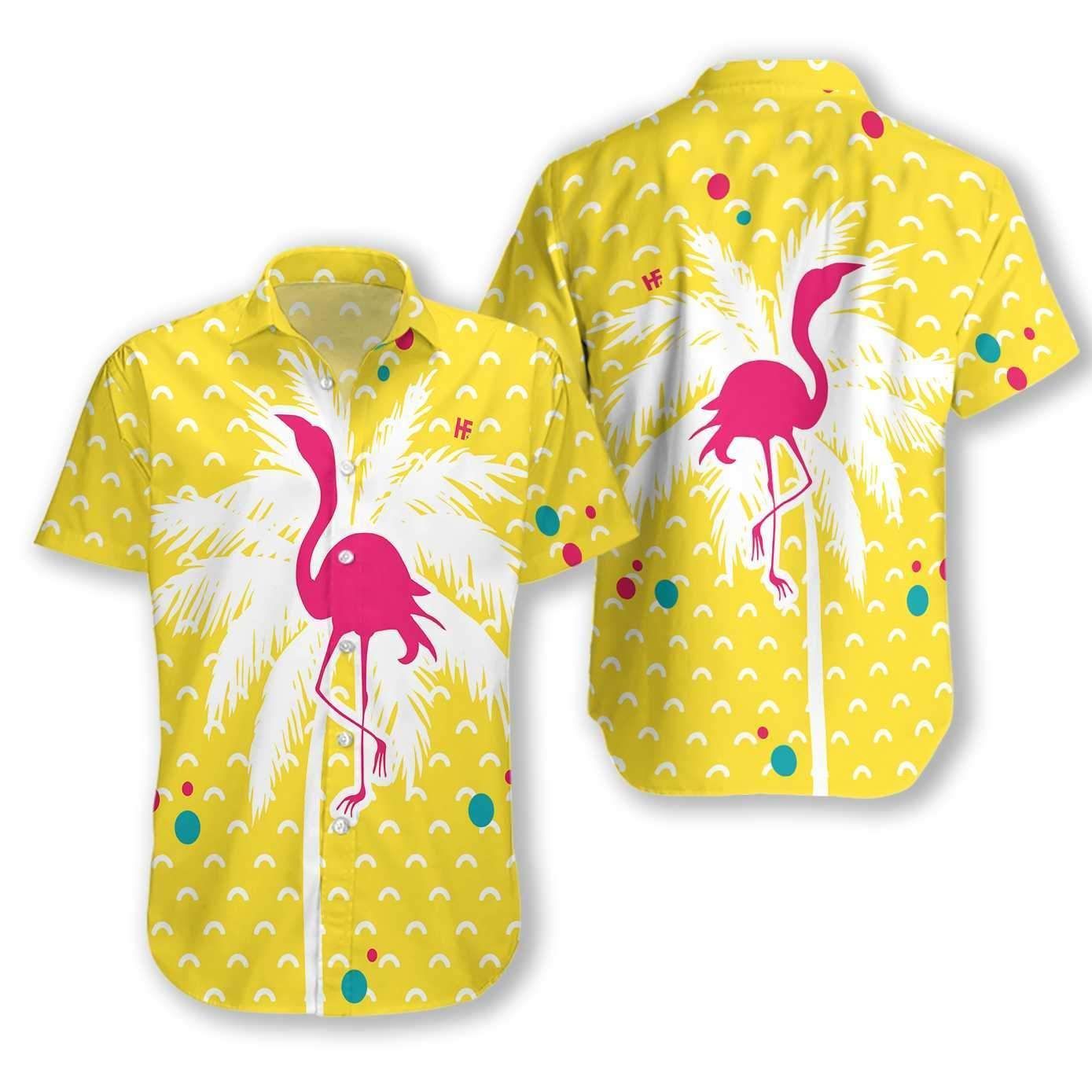 Flamingo Coconut Tree Hawaii Shirt Ha87893