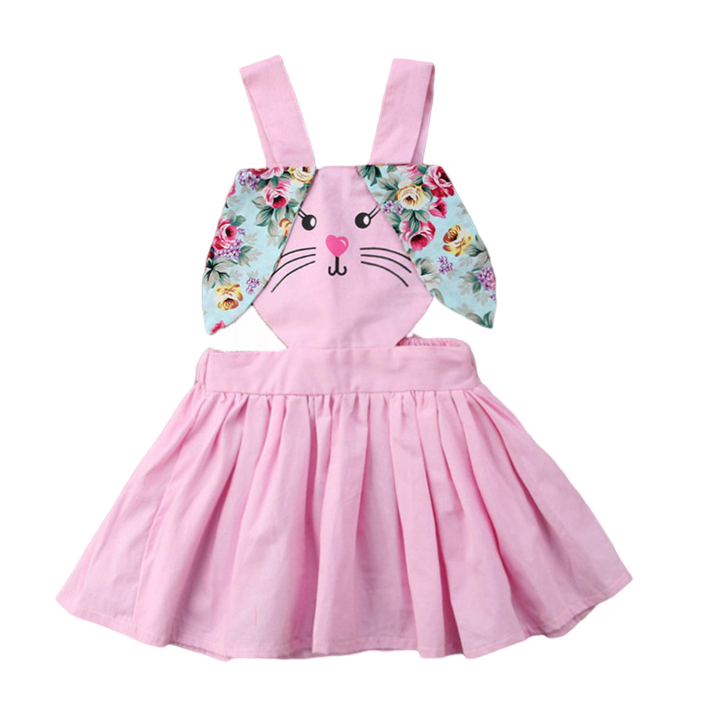 ZAFILLE Summer Toddler Girl Easter Outfit Rabbit Clothes Pink Party Dress For 1-6Y Kids Easter Dresses Girls 2021 alx