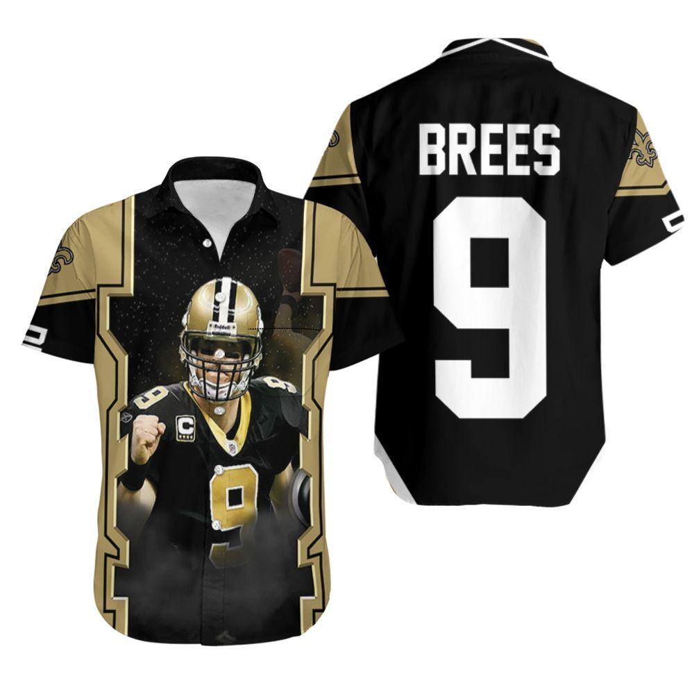 Beach Shirt Drew Brees New Orleans Saints Logo Hawaiian Shirt