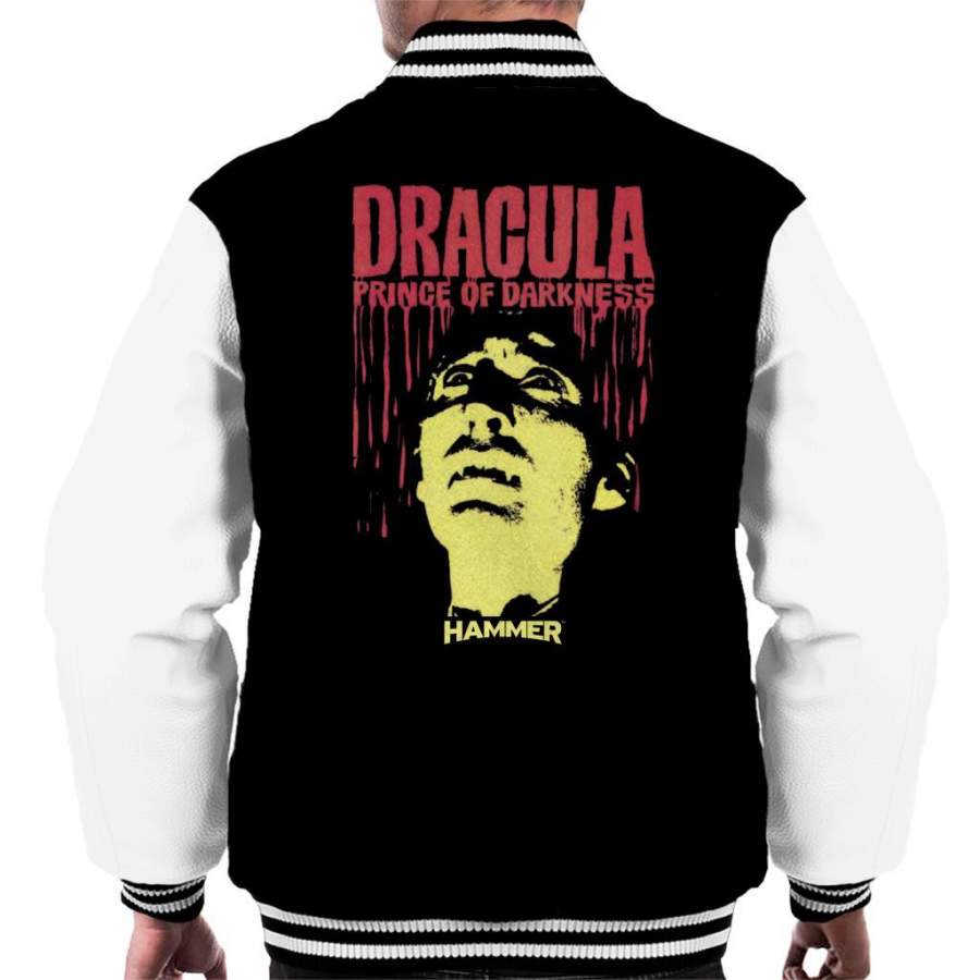 Hammer Dracula Prince Of Darkness Poster Men’s Varsity Jacket