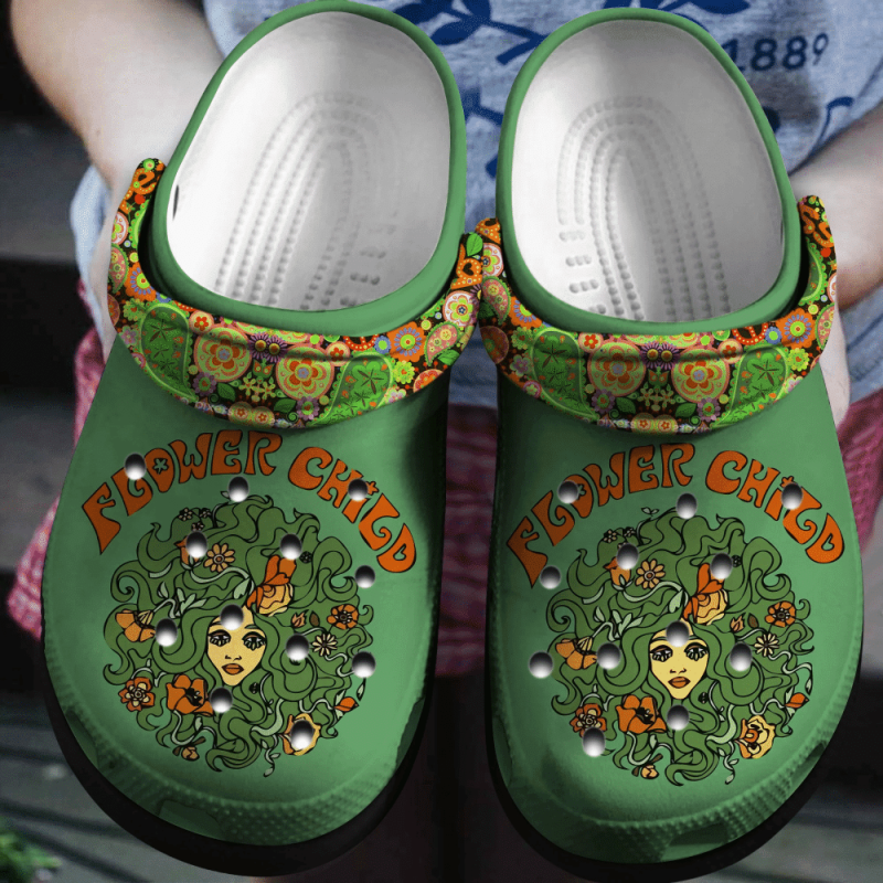 Flower Child Girl Art 5 Gift For Lover Rubber clog Shoes Comfy Footwear