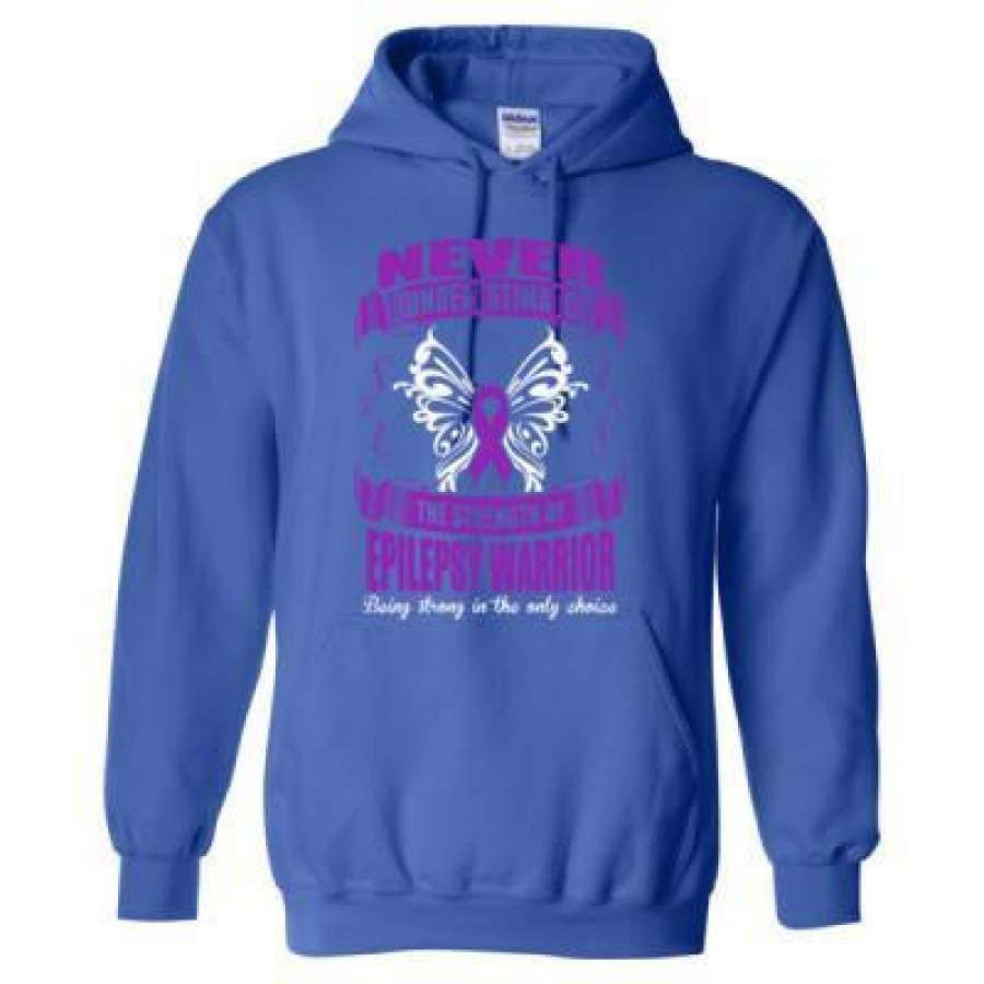 AGR Never Underestimate The Strength Of Epilepsy Warrior – Heavy Blend™ Hooded Sweatshirt