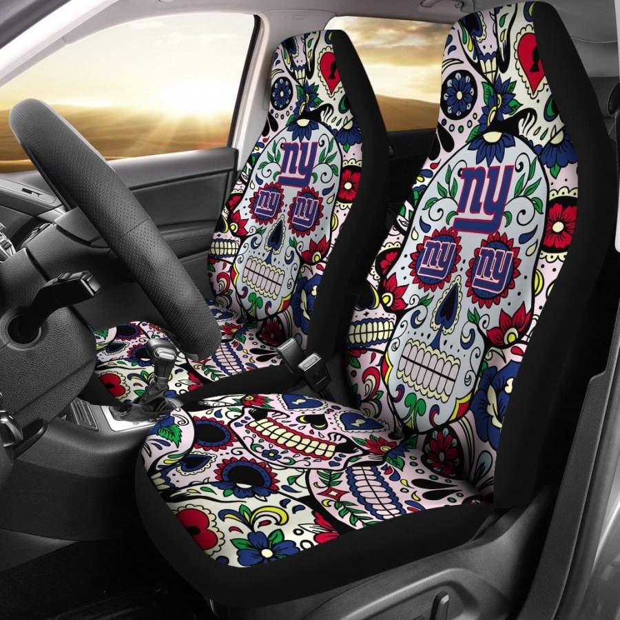 Party Skull New York Giants Car Seat Covers