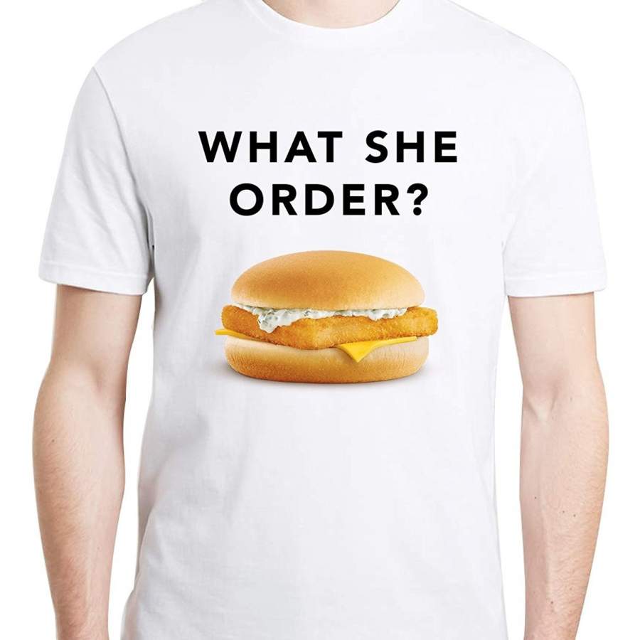 What She Order? Fish Filet Kanye West T Shirt Men’S Cotton T-Shirt