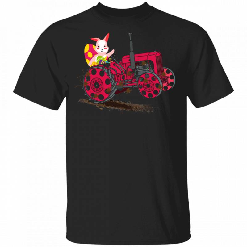 Bunny Riding Tractor Easter Eggs Funny Easter Gifts Youth T-Shirt