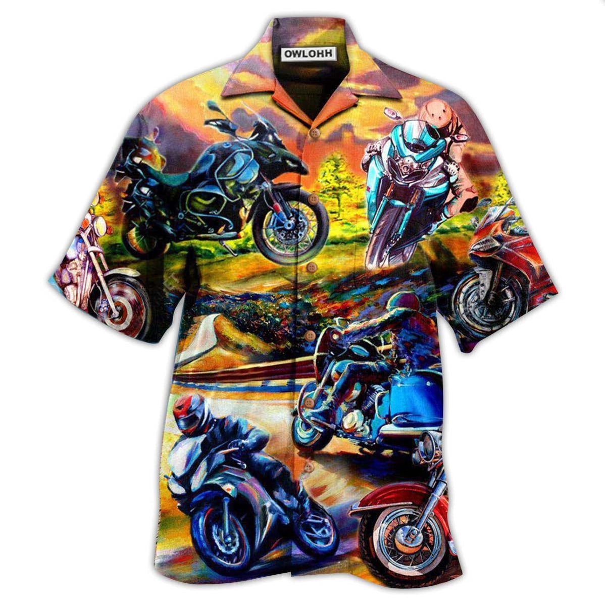 Motorcycle Under The Sunset Romantic Hawaii Shirt Ha77968