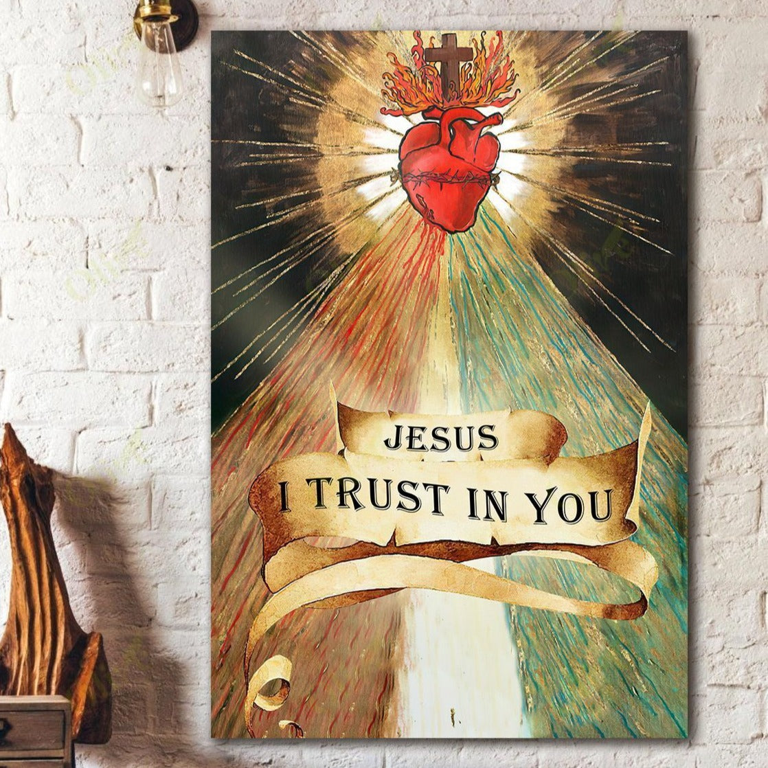Jesus I Trust In You Poster – Devine Art Mercy Canvas Home Decor Gifts Mother Day Grandma