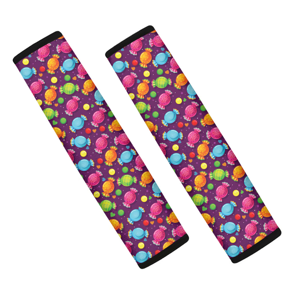 Sweet Candy Pattern Print Car Seat Belt Covers