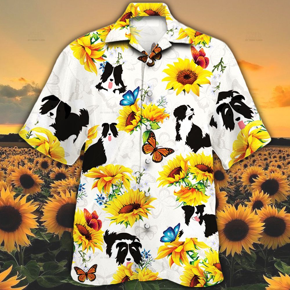 Border Collie Dog Lovers Sun Flower Hawaii Shirt Ha82477