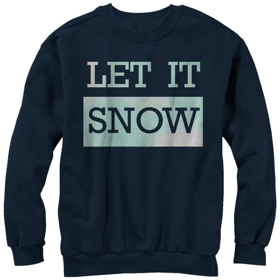 CHIN UP Women’s Let it Snow  Sweatshirt Navy Blue