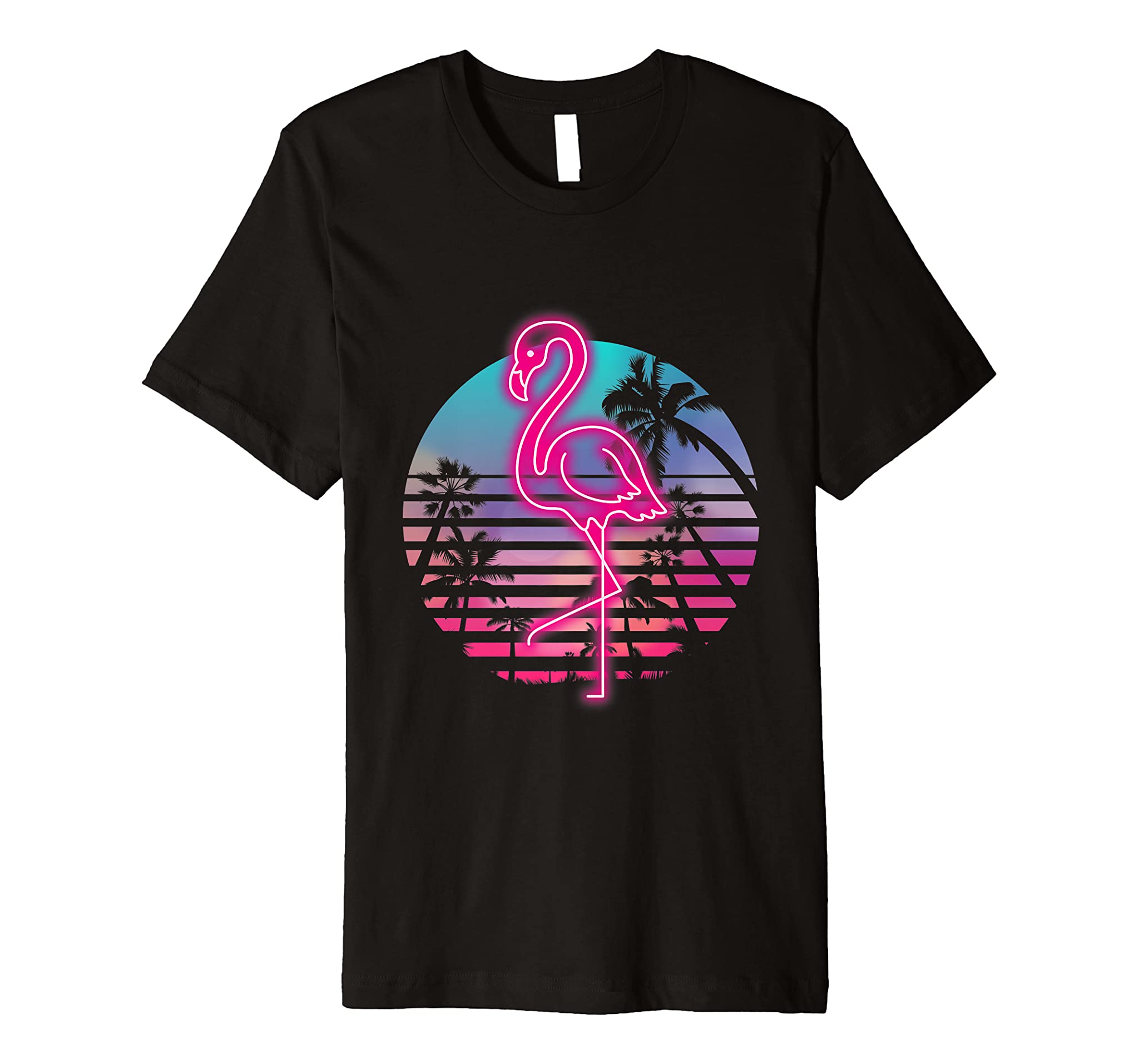 Zoo Animal Tropic Summer Sunrise Gift Flamingo Premium T-Shirt