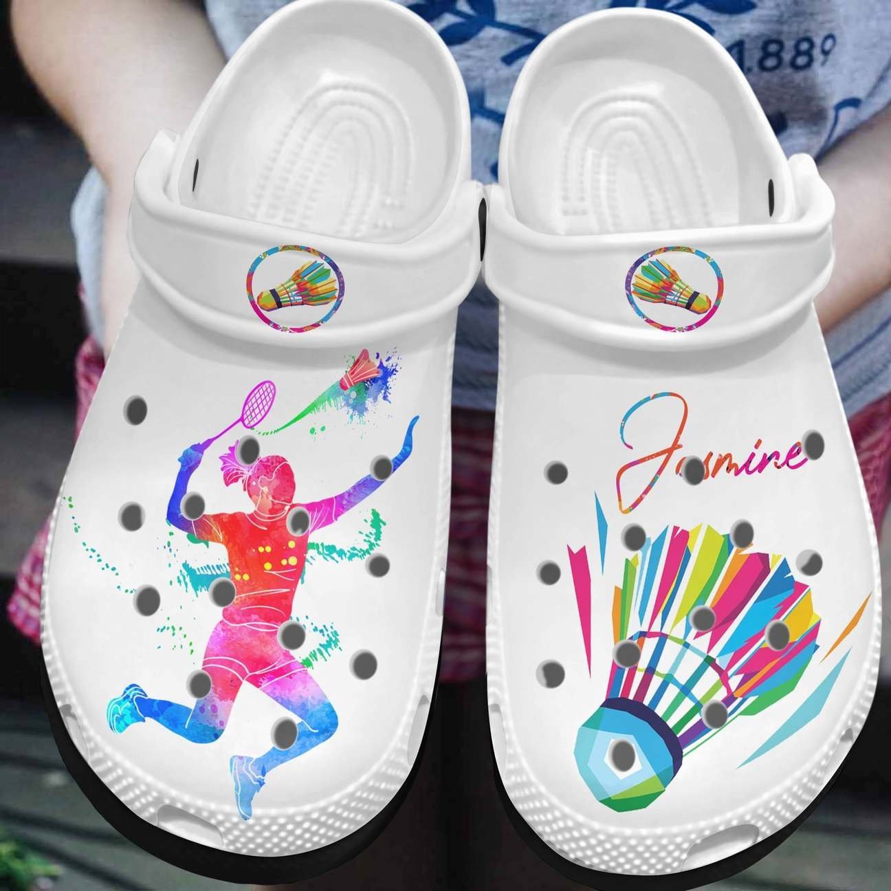 Badminton Personalized Clog, Custom Name, Text, Color, Number Fashion Style For Women, Men, Kid, Print 3D Love Live Badminton