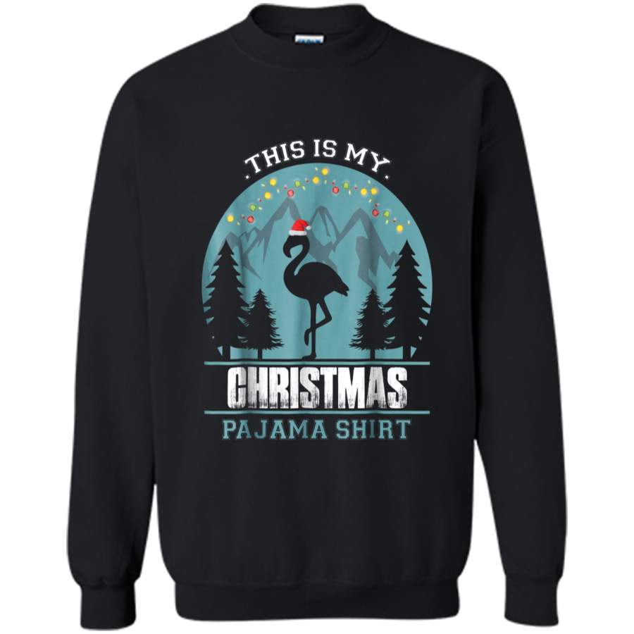 This is my Christmas Pajama  Flamigo Animal  Printed Crewneck Pullover Sweatshirt