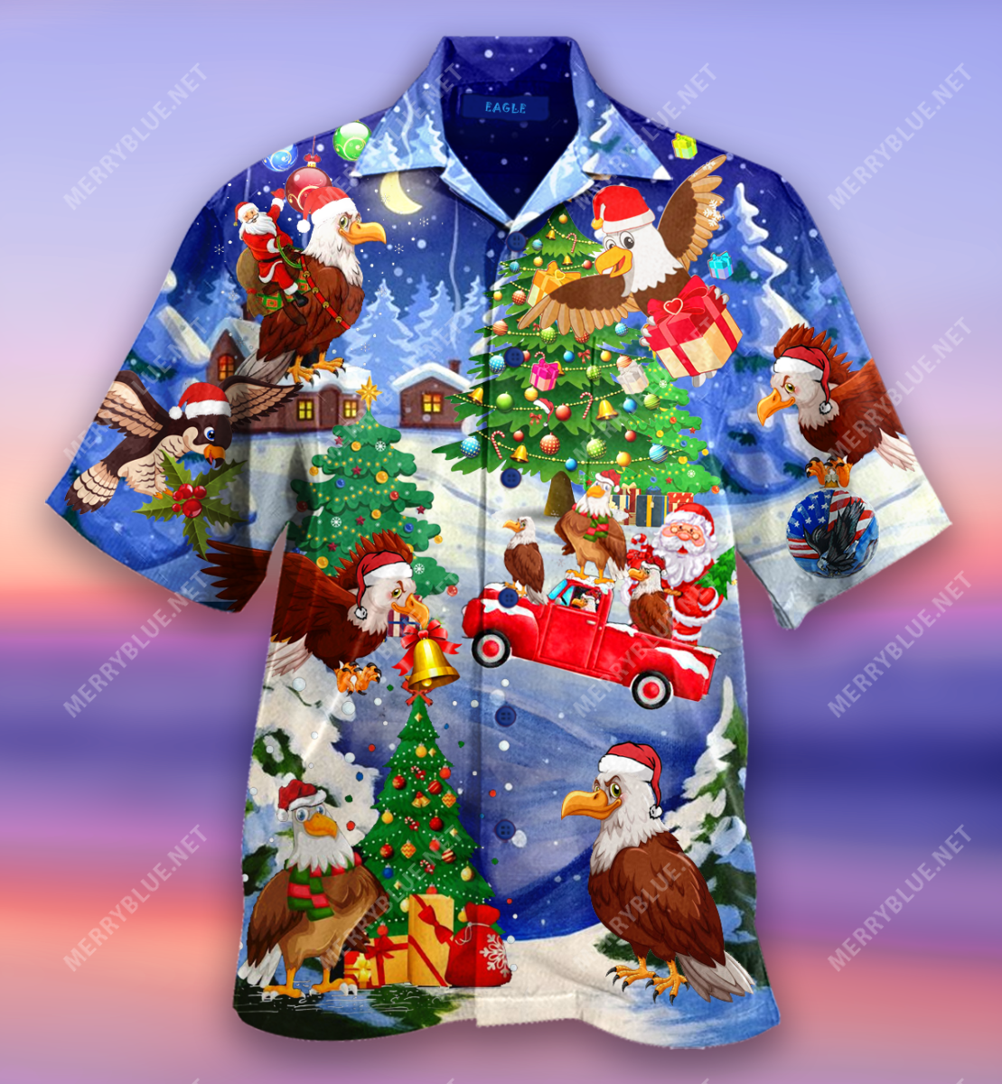 Eagles Enjoy Christmas Unisex Hawaii Shirt Ha52796