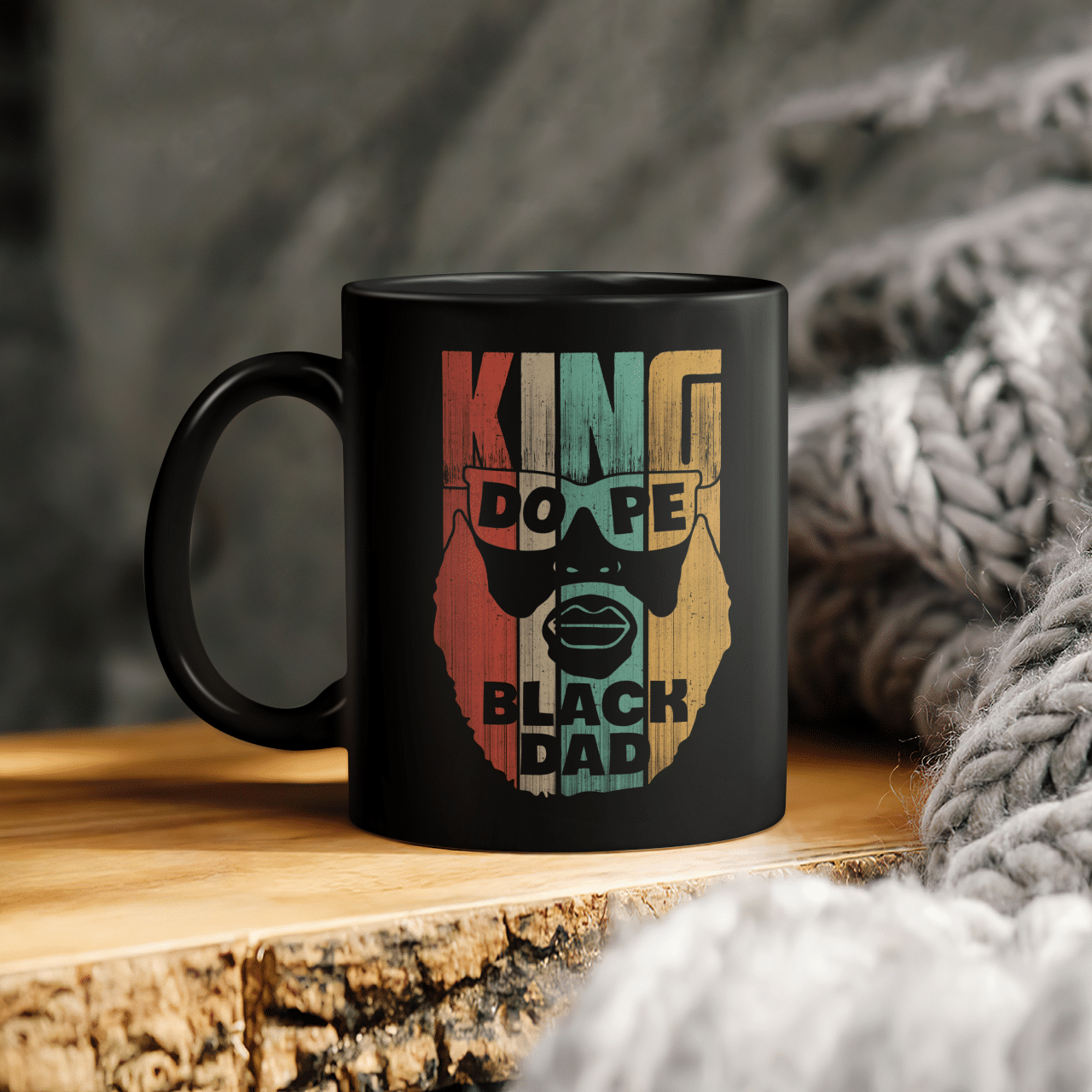 Father’S Day Mug For Dad Black King Father Dope Black Dad Mug