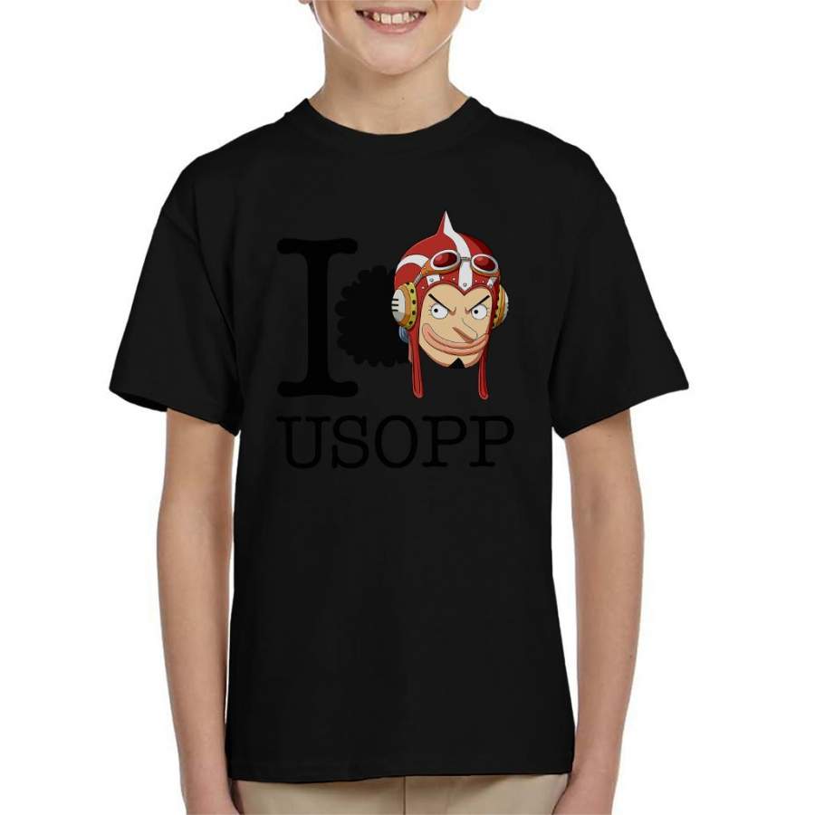 I Heart Usopp One Piece Kid’s T-shirt