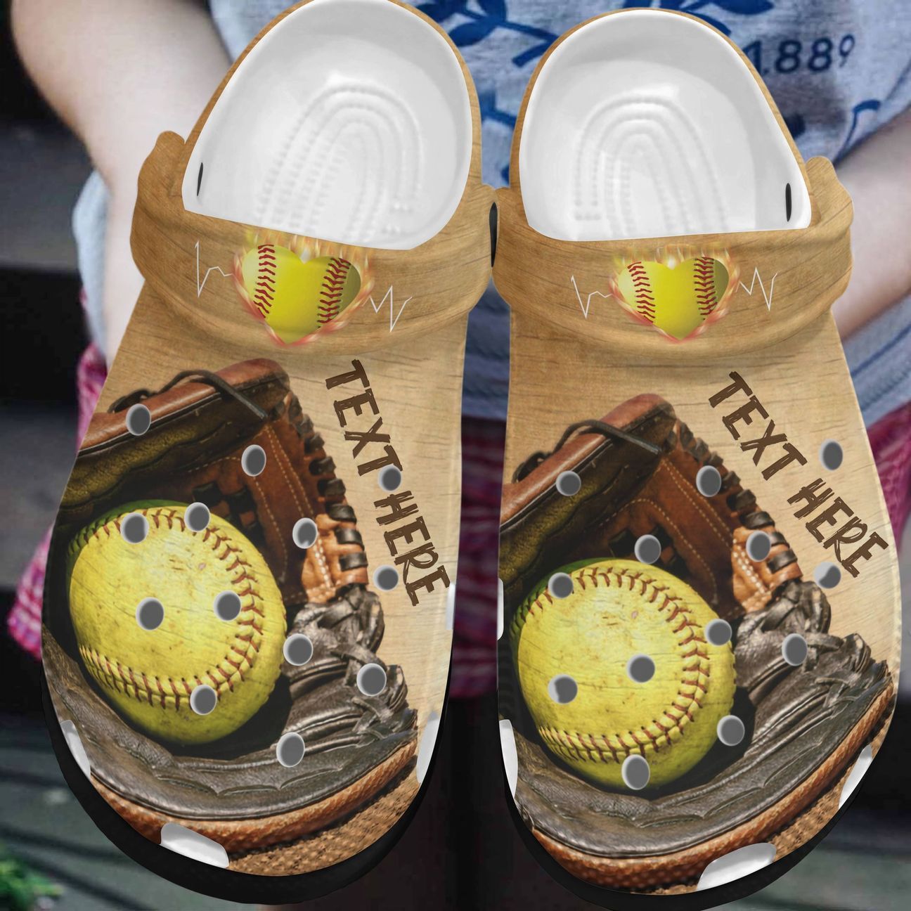 Softball Personalized Clog, Custom Name, Text, Color, Number Fashion Style For Women, Men, Kid, Print 3D Playing Softball