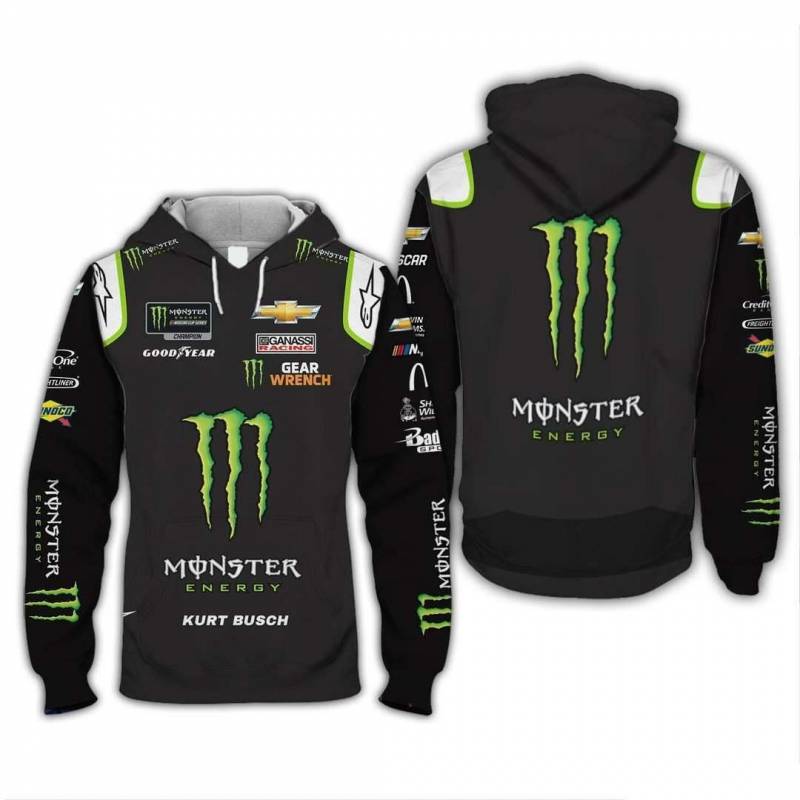 Monster Energy Kurt Busch Gear Wrench Good Year Best Gifts For Energy Lovers All Over Print Hoodie S-5Xl