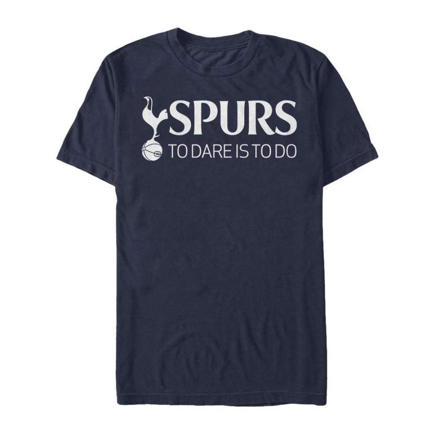 Tottenham Hotspur Football Club Men’s Spurs Dare is to Do  T Shirt Navy Blue