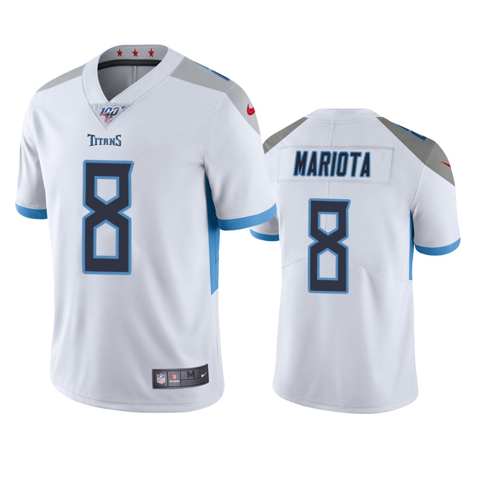 Tennessee Titans Marcus Mariota White 100th Season Vapor Limited Jersey