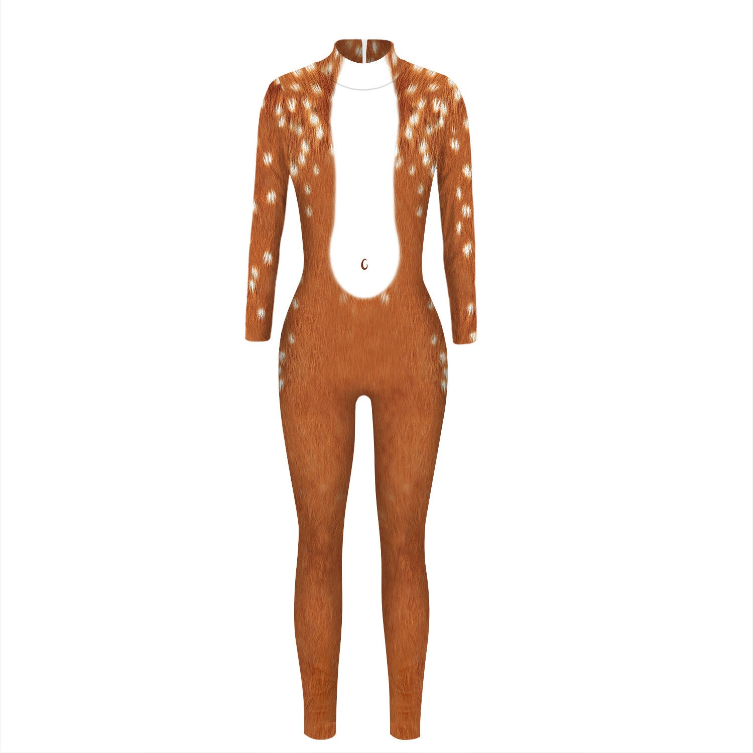 Halloween Long Sleeve Animal Print Jumpsuit
