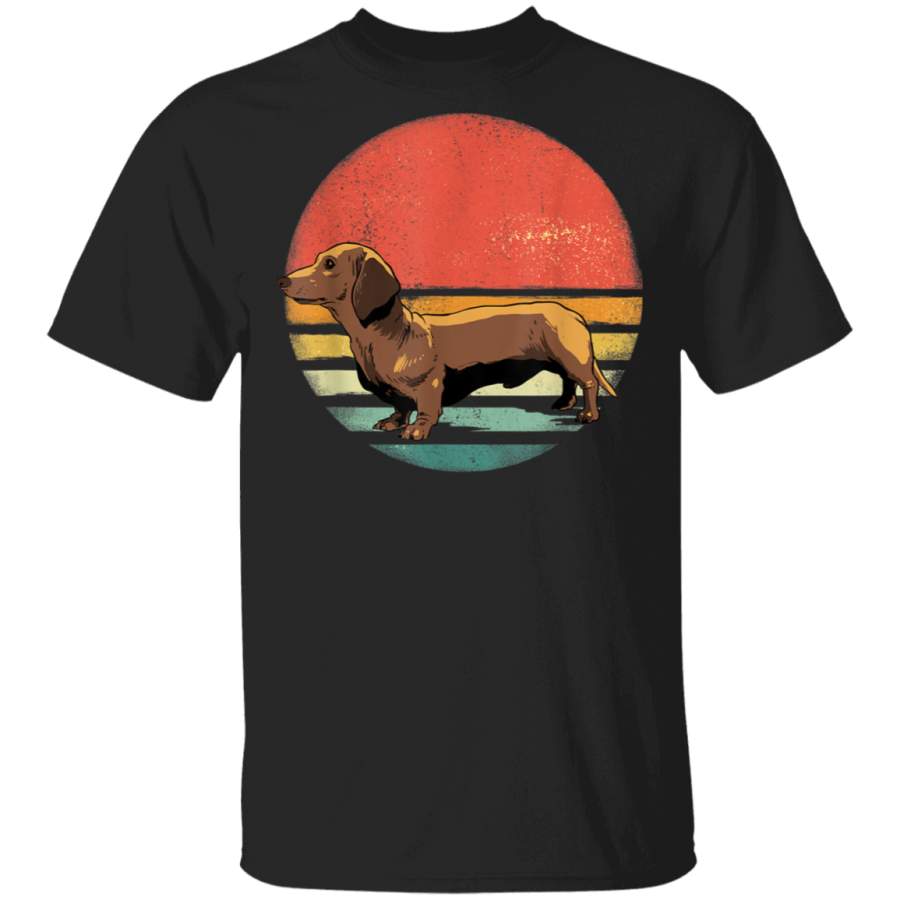 Doxie Dachshund Dog Lover Retro Vintage 70s Dog Pet Gift TShirt