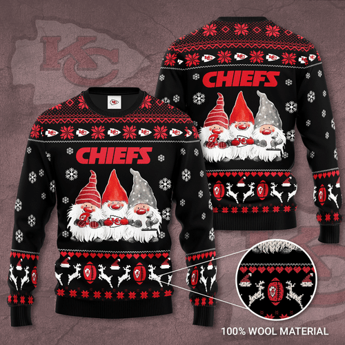 Kansas City Chiefs Gnome De Noel Christmas Ugly Sweater