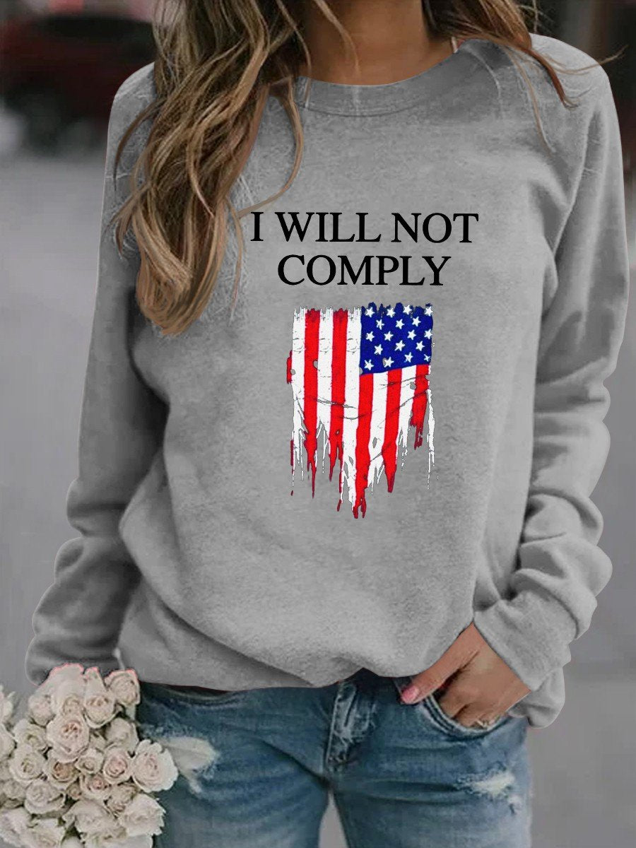 Women’S Medical Freedom I Will Not Comply No Mandates Sweatshirt
