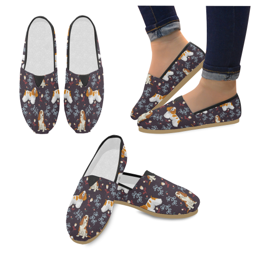 American Cocker Spaniel Flower Women’s Casual Shoes