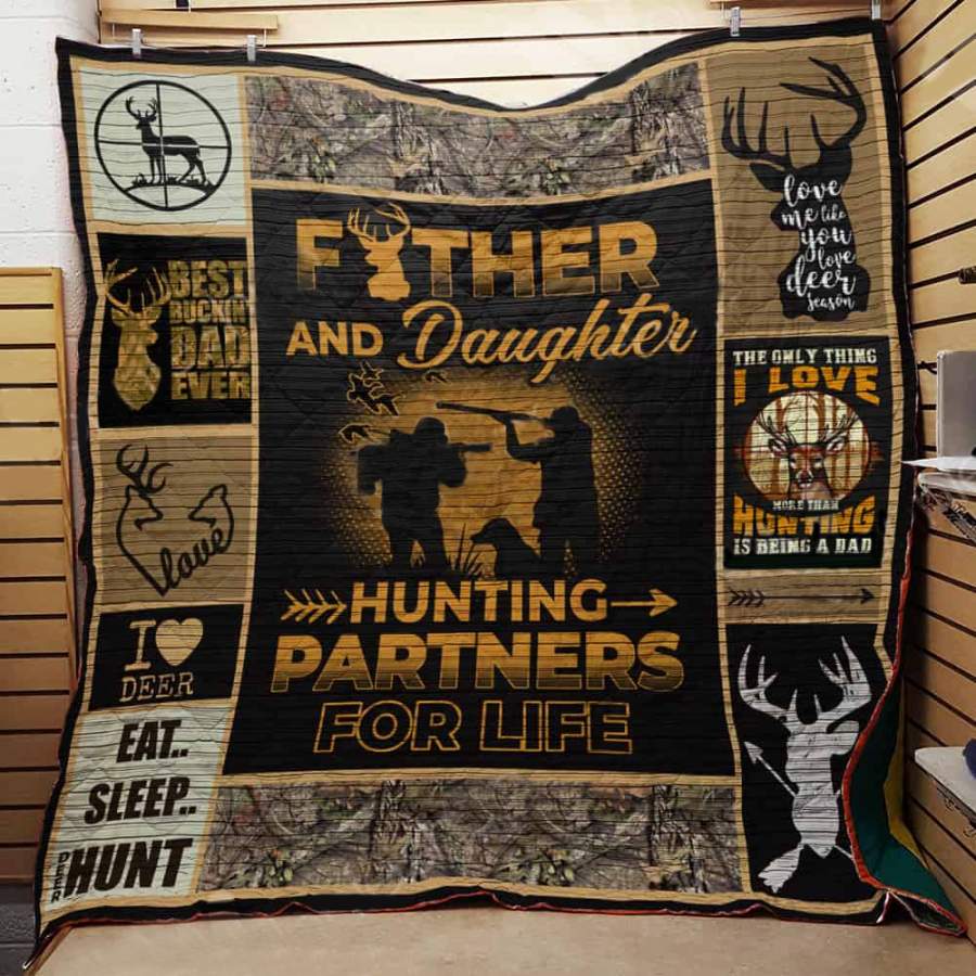 Wozoro Quilt Blanket Hunting Father And Daughter Hunting Partners For Life Twin Queen King Size