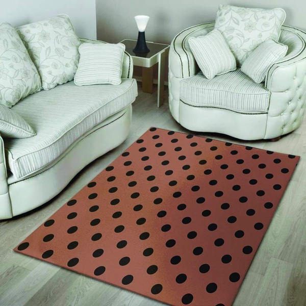 Brown And Black Polka Dot Area Rug