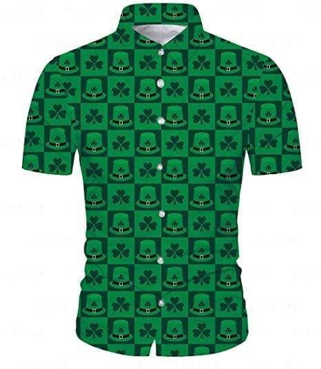 Shop From 1000 Unique Irish Hat And Shamrock Pattern Saint Patrick Green Hawaii Aloha Shirts Ha96899