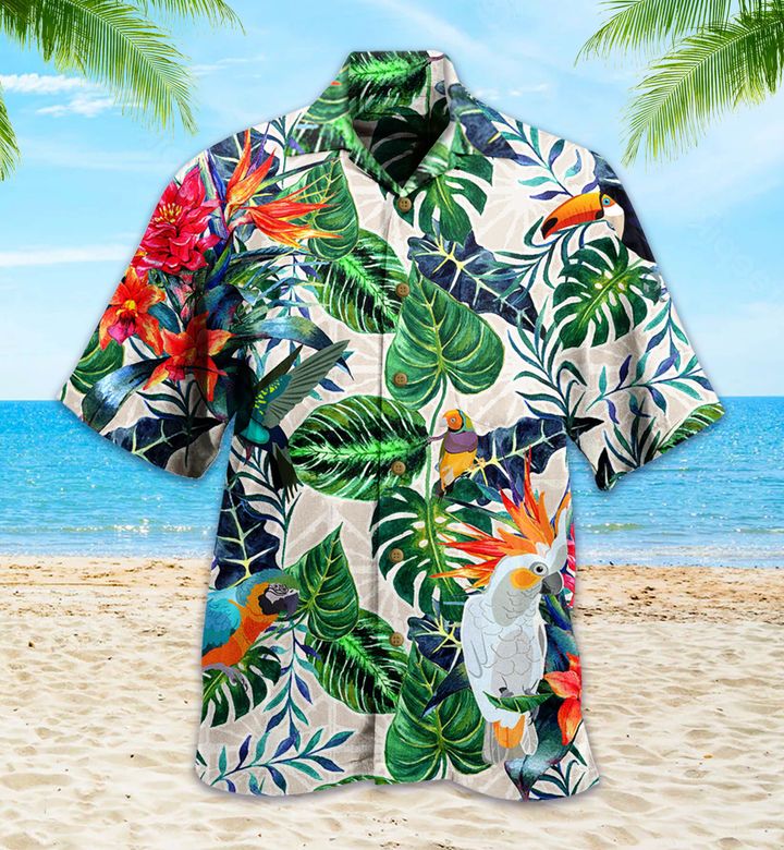 Parrot Hawaii Summer Green Hawaii Shirt Ha40938